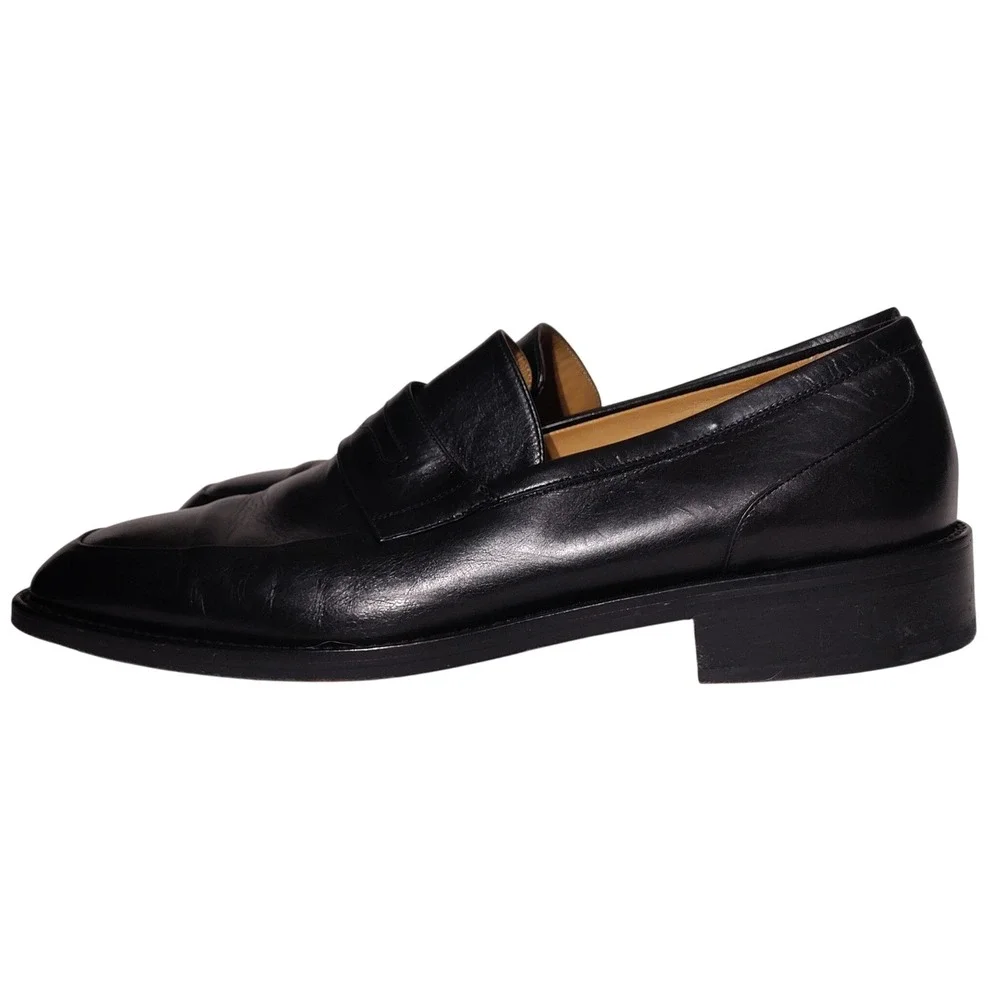Cole Haan Collection Mens Black Leather Loafers Italy 10.5 W C02992